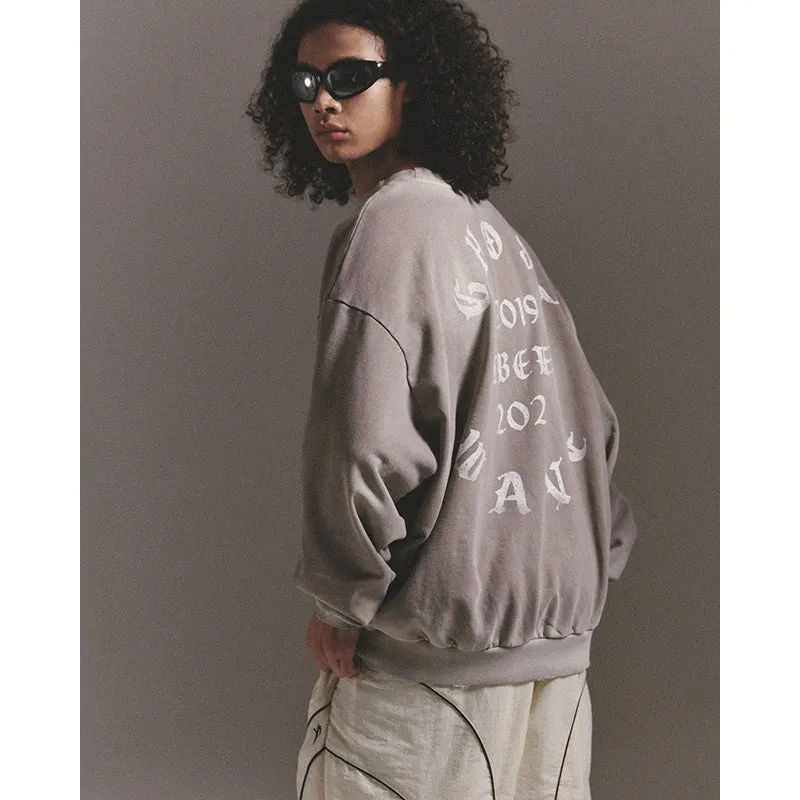 GOTHIC LOGO CREWNECK SWEAT / BROWN