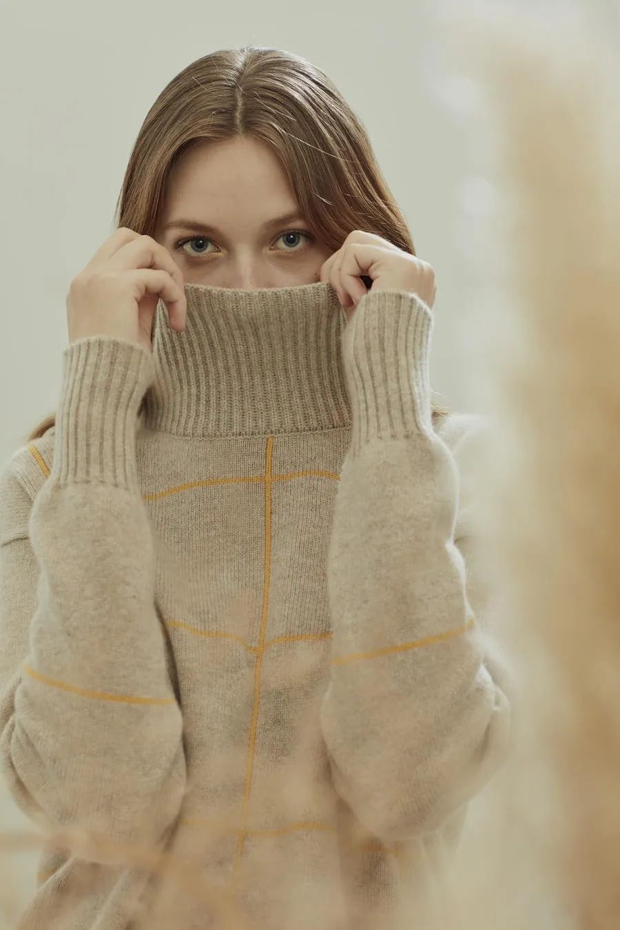 Turtle neck pure cashmere jumper
